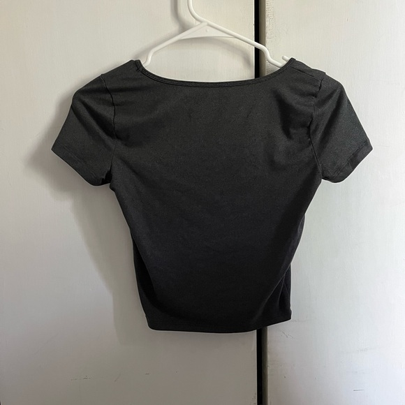 Hollister Women's Charcoal Blouse - Picture 3 of 3